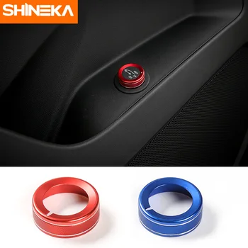 

SHINEKA Aluminium Rear Tail Trunk Door Open Button Switch Decoration Ring Cover Trim for Chevrolet Equinox 2017+ Car Styling