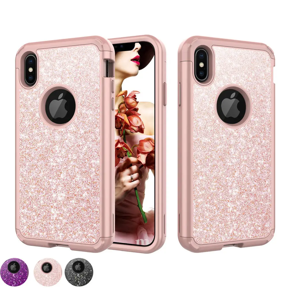 for iphone X XS Xr Xs Max Bling kawaii phone case xs max xr x Heavy Duty Rugged Protection Hybrid TPU Shockproof | Мобильные