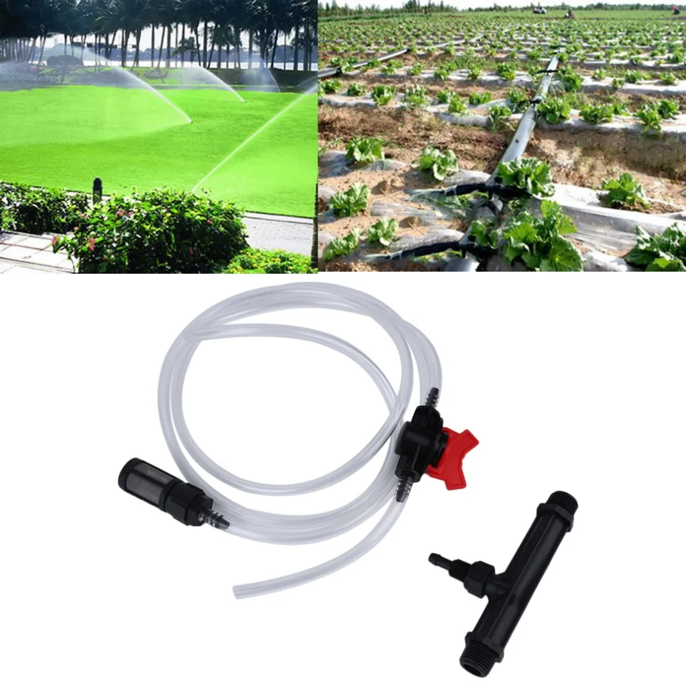 

3/4" Thread Irrigation Venturi Fertilizer Injectors Device+Irrigation Garden Water Tube pipe with Flow Control Switch Filter Kit