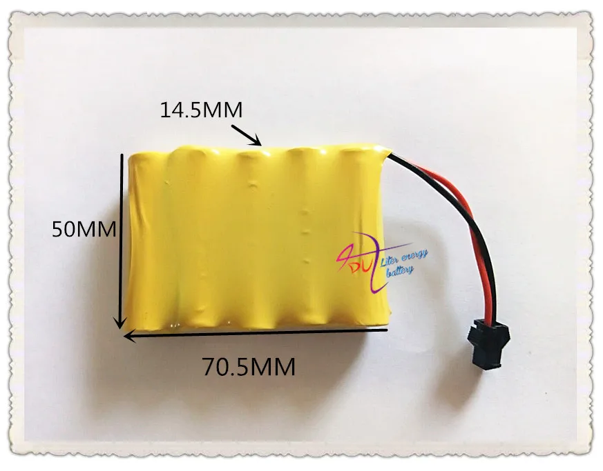 Литровая энергетическая батарея 6v 900mah Ni-cd Aa Аккумуляторная батарея для игрушек модель автомобиля с разъемом 5sb