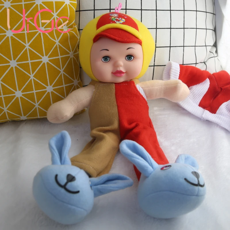 

Original Plush Stuffed Soft Kids Toys big feet high quality Silicone Face baby dolls Birthday Christmas Gift doll