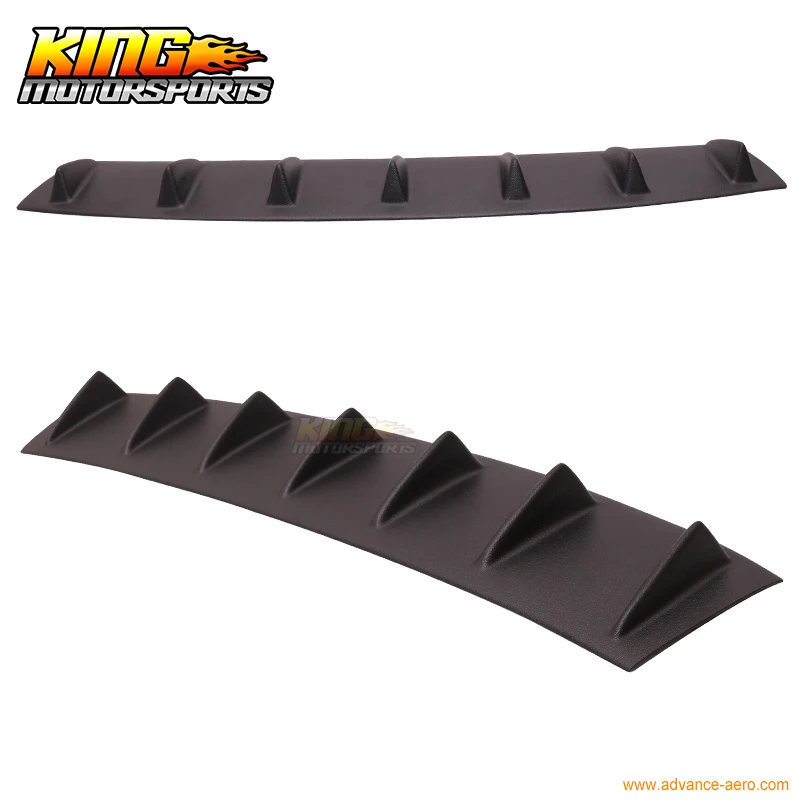 

33" x6" Ik Style Universal Rear Bumper Lip Diffuser 7 Fin Textured Matte Black