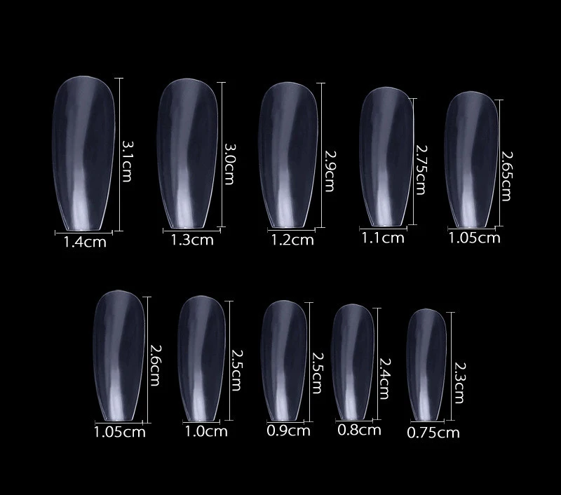 500 шт Балерина Типсы для ногтей+ 100 шт пластиковая полная форма гроба французские профессиональные накладные ногти полное покрытие кончик для дизайна ногтей квадратный стиль
