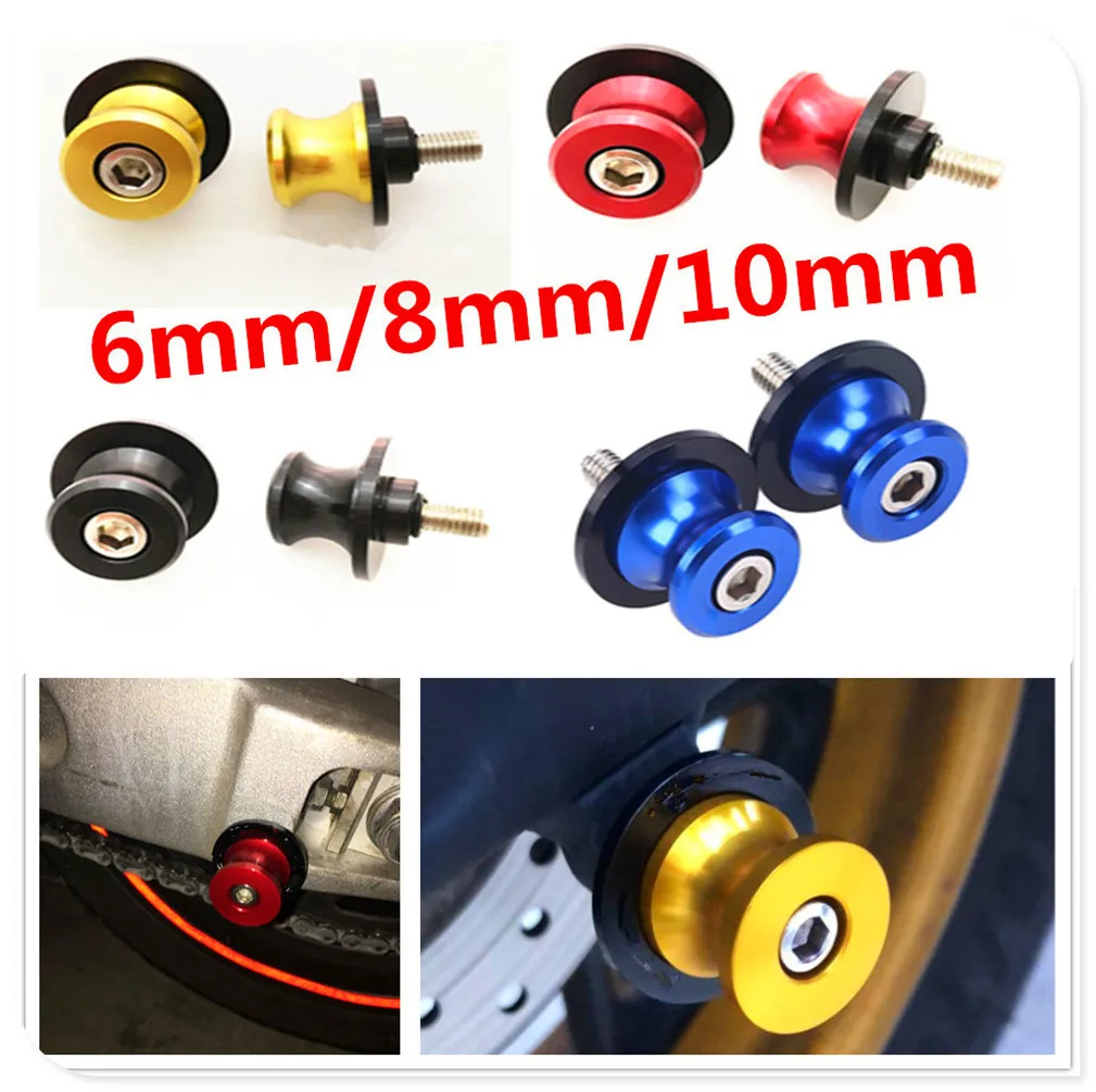 

6mm 8mm 10mm Spools Sliders motorcycle Swingarm Spool slider for Kawasaki ZX7R ZX7RR ZX9 ZZR1200 ER-5 GPZ500S EX500R NINJA