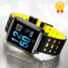 Новые больше Экран Bluetooth Смарт-браслет крови Давление монитор сердечного ритма IP68 Водонепроницаемый Фитнес браслет