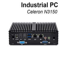 X86 mini pc celeron n3150 низкое энергопотребление безвентиляторный настольный компьютер windows 10 linux брандмауэр, pc маршрутизатор промышленного мини-компьютер