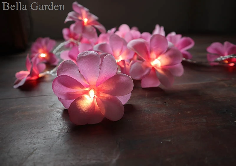2M 20LED DIY frangipani LED String Lights Battery floral holiday lighting, Event Party garland decoration,Bedroom decoration 2M 20LED DIY frangipani LED String Lights Battery floral holiday lighting, Event Party garland decoration,Bedroom decoration