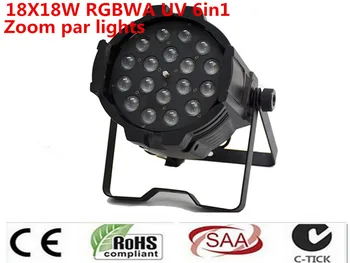 

18x18 w zoom par lumiere dmx lumieres dj par 64 rgbwa uv 6in1 led par lumiere pour dj disco party