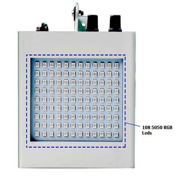 

Professional LED Stage Lights 12W 108 SMD5050 RGB LED Stage Effect Voice Sound Activated strobe light for DJ Disco Party KTV