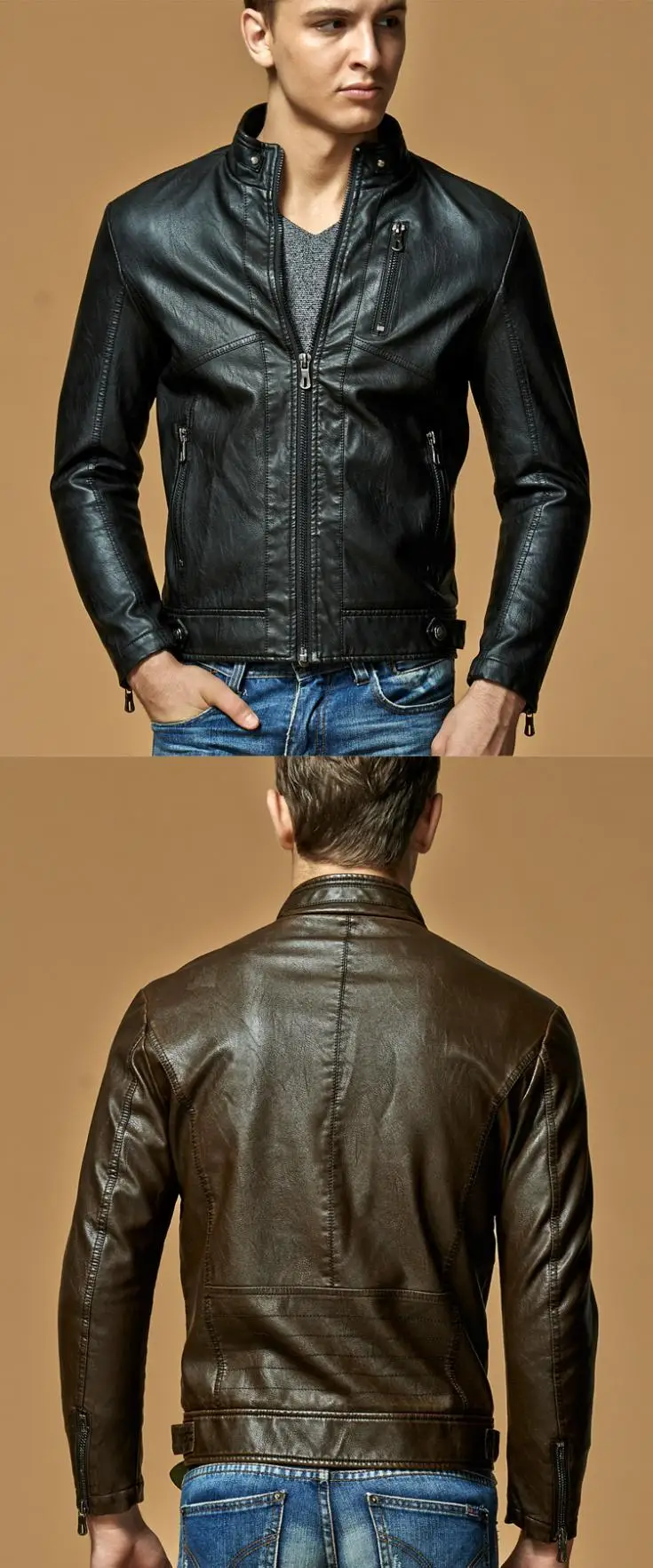 Kenntrice мотоциклетная куртка из искусственной кожи Мужская Jaqueta Couro Masculino Повседневная куртка-бомбер зимний пилотный кожаный жакет пальто большой