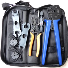 A-K2546B-4 Солнечная набор инструментов, солнечный набор инструментов MC4 набор обжимных инструментов с MC3 и tyco обжимной инструмент набор, инструмент для зачистки кабеля, MC4 гаечный ключ