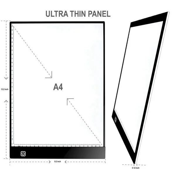 A4 рисунок свет доска для алмазной живописи Наборы, трассировки Light Pad коробка, лист для копирования(USB Мощность, регулируемый Яркость, светодио дный Art,A4 для рисования бриллиантов