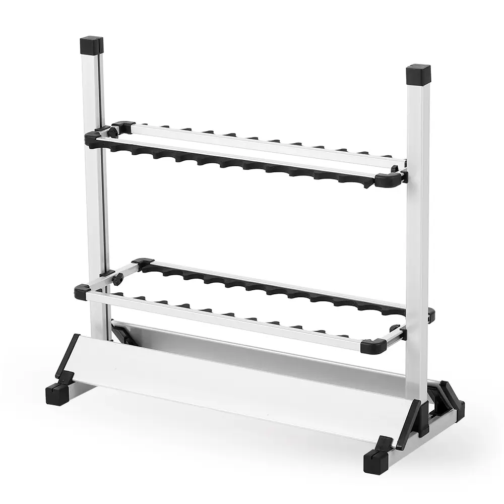 

Fishing 12 / 24 Fish Rod Rack Rod Holder Lightweight Aluminum Alloy Fishing Rod Pole Stand Shelf Mount Fishing Tackle Holder