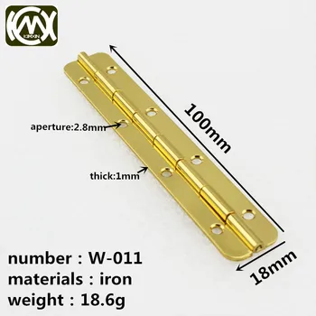 

KIMXIN Wooden box hardware accessories Wine box hinge Hidden plane hinge 100mm long Equipped with screw W-011Delivery fast