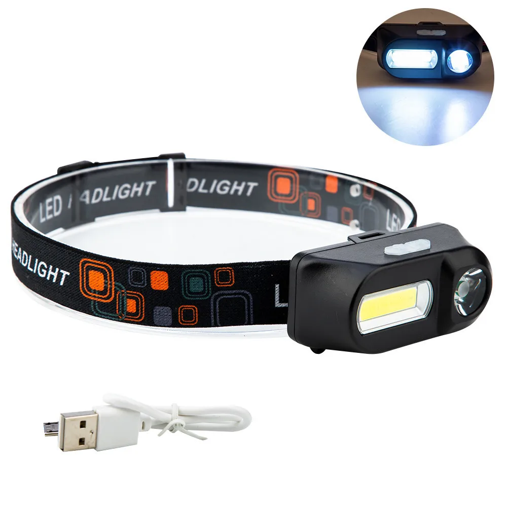 new-Mini-XPE-COB-LED-Headlight-Headlamp-Head-Lamp-Flashlight-USB-Rechargeable-18650-Torch-Camping-Hiking