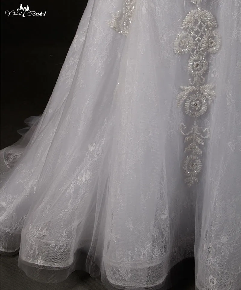 RSW770 Luxury Detachable Skirt Wedding Dresses Mermaid Long Train (7)
