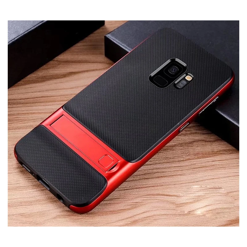 2 шт. Kickstand чехол для samsung Galaxy S9 Plus Ultra Slim случаи PC Жесткий покрытие телефон задняя