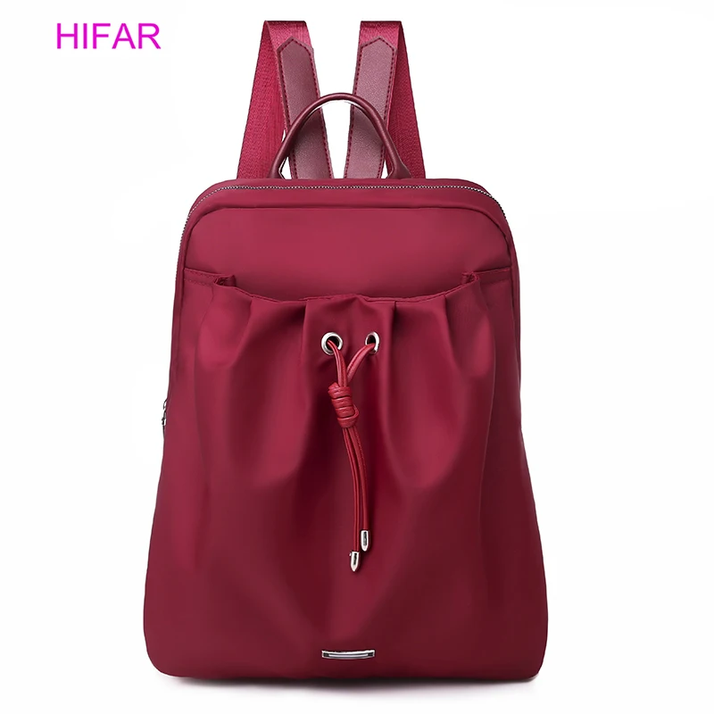 

HIFAR 2019 Trendy Women's Drawstring nylon Backpacks Teenage Girls Big capacity School Bags Women High Quality Casual Rucksack