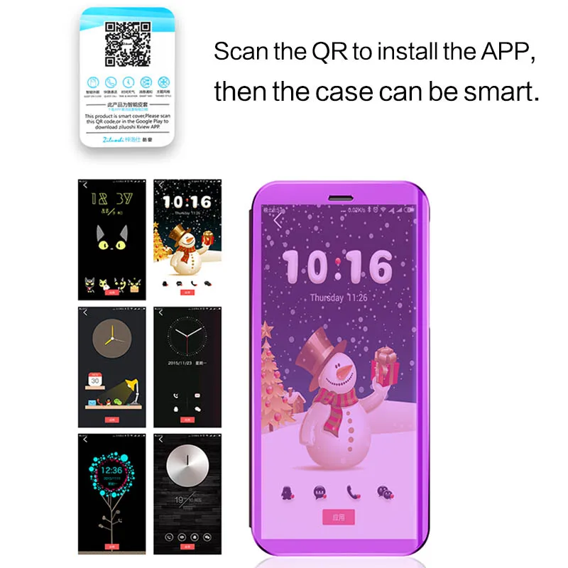 Зеркальное гальваническое покрытие Smart Sleep чехол для samsung Galaxy A5 2017 SM A520F кожаный