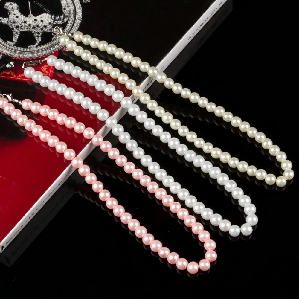 Жемчужное ожерелье для женщин колье из искусственного стекла жемчужное ожерелье женские ювелирные изделия женские свадебные украшения