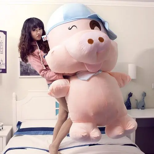 Fancytrade 59''  150cm Cute Giant Stuffed Mcdull Pig Plush Toy Birthday Gift 2 Models Accept Dropshpping FT50003 (20)