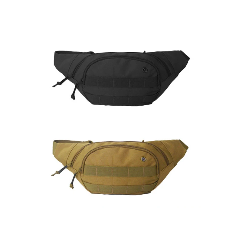 

Waterproof waist pack 900D nylon durable hiking military sports waist bag phone gadgets storage bum pack black khaki