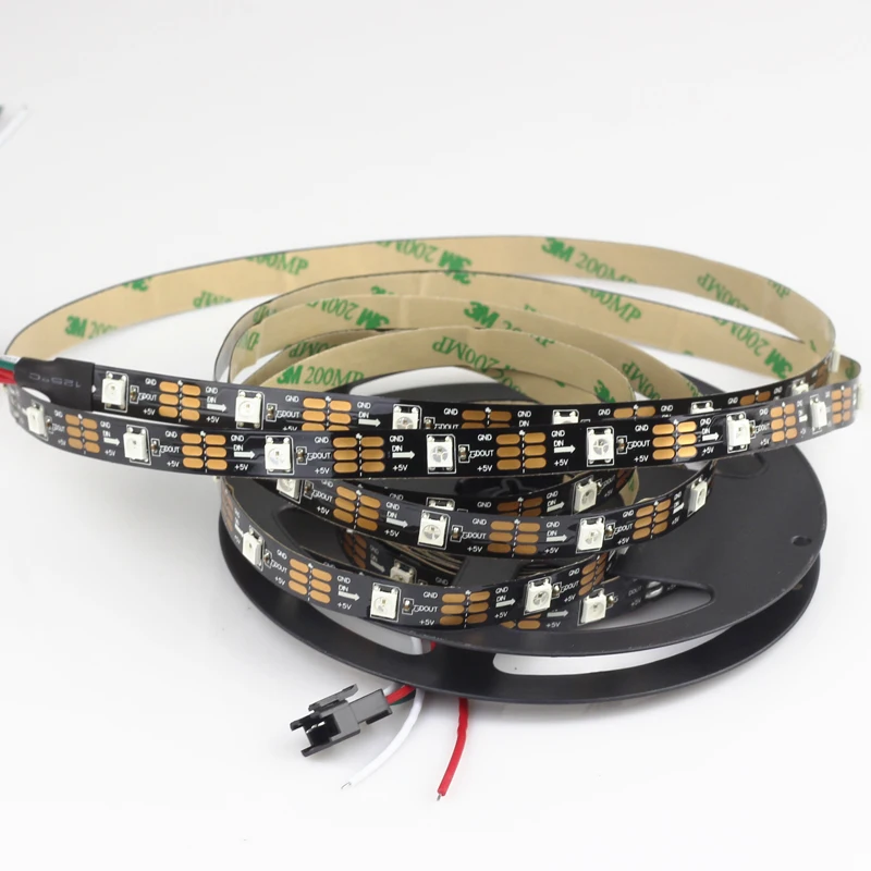 WS2812 WS2812b 5 метров постоянного тока В пикселей RGB цветная светодиодная лента 150