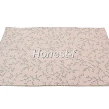 Зеленый цвет термостойкие столовых приборов, Реверсивный хлопок и лен Коврики на стол для столовой, Кухня