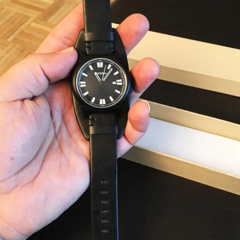 Спортивные мужские наручные часы SINOBI роскошный брендовый кожаный ремешок