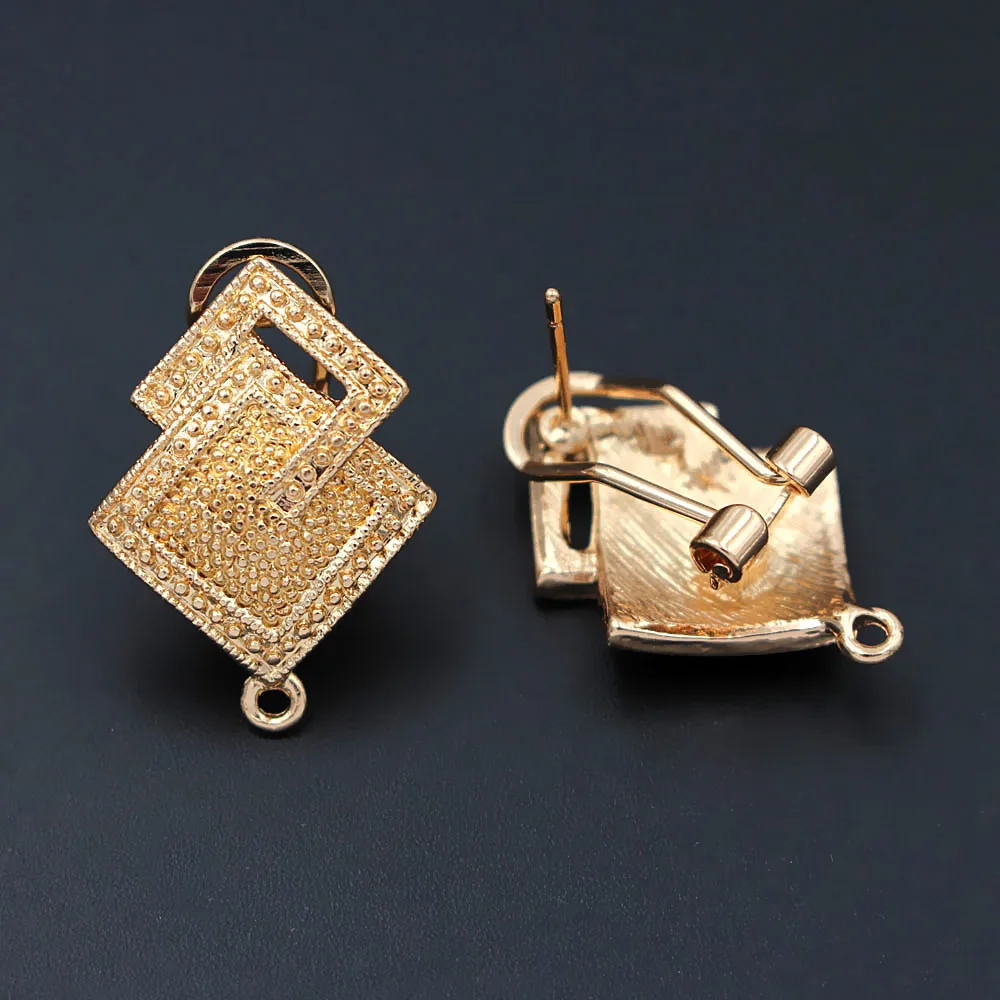 Серьги с петлей для женщин двусторонние квадратные серьги клипсы