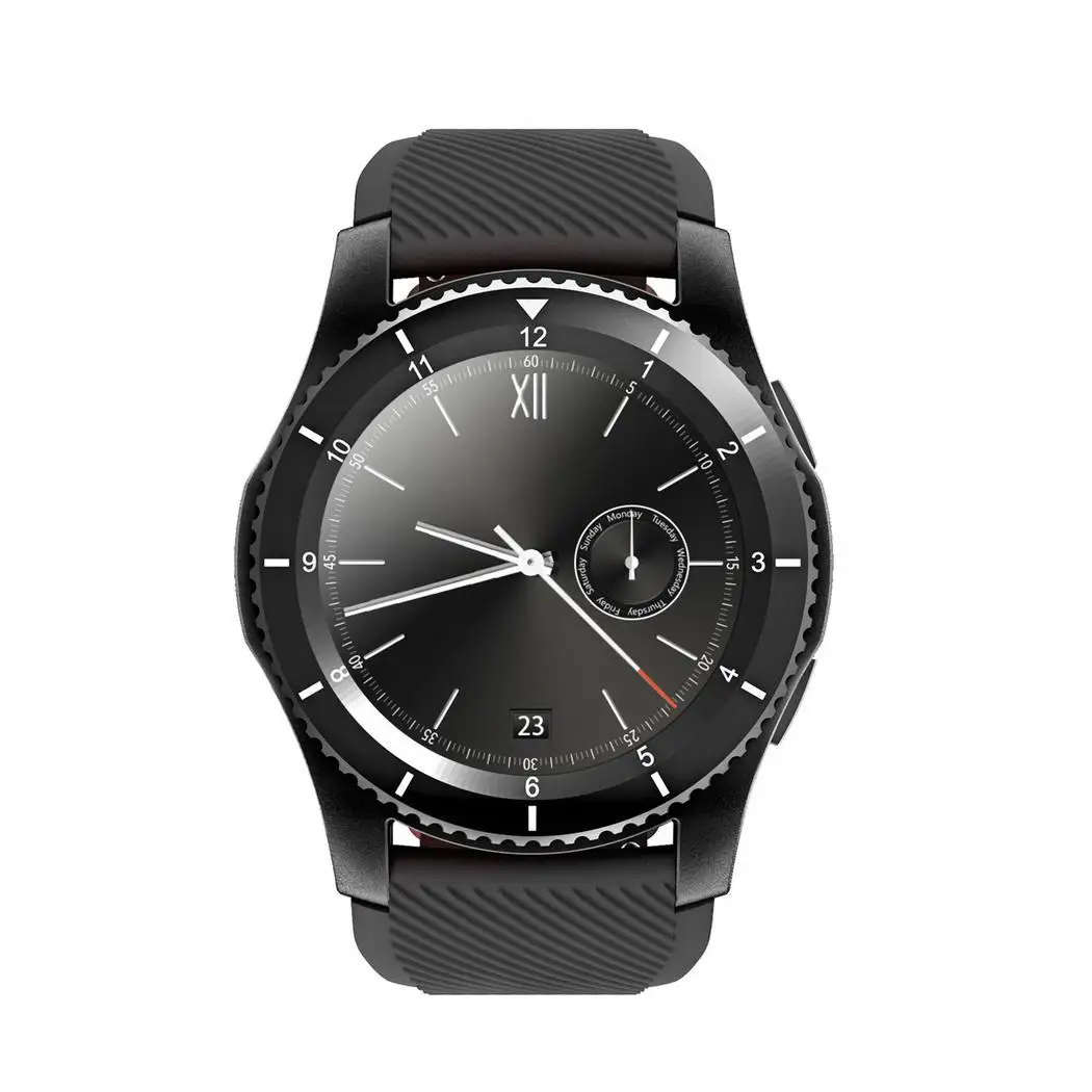 

Unisex Touch Screen Heart Rate Blood 1.2 inch Round Pin Buckle Pressure Monitor Smart Watch 300mAh Quartz