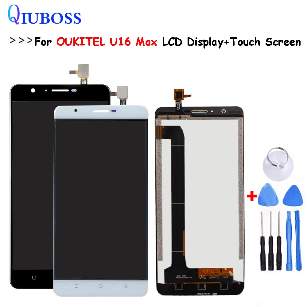 

For Oukitel U16 Max LCD Display+Touch Screen 6.0 Inch Digitizer Assembly Spare Parts+Tools