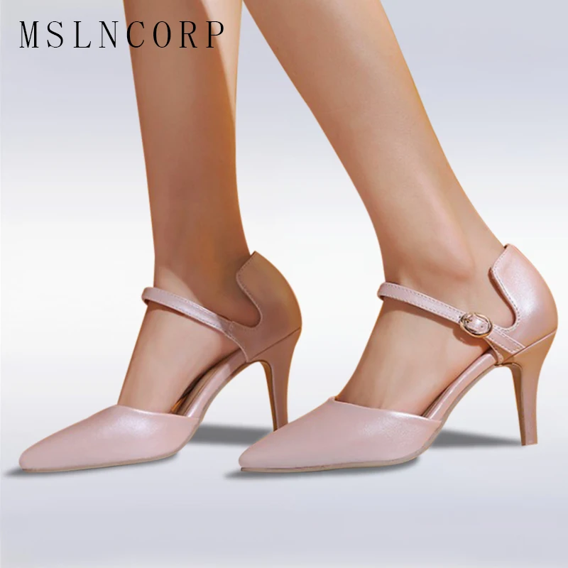 

Plus Size 34-43 Fashion Sexy Point Toe Women Thin High Heels Pumps Shoes Newest Woman's Sandals Mules Party Dress Wedding Shoes