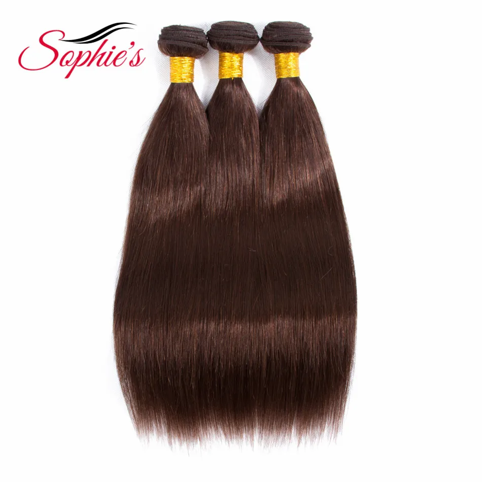 Sophie's Pre-colored Ombre #4 Color Hair Bundles Brazilian Straight Hair Weaves 3 Bundles 100% Human Non-Remy Hair Extensions Sophie's Pre-colored Ombre #4 Color Hair Bundles Brazilian Straight Hair Weaves 3 Bundles 100% Human Non-Remy Hair Extensions