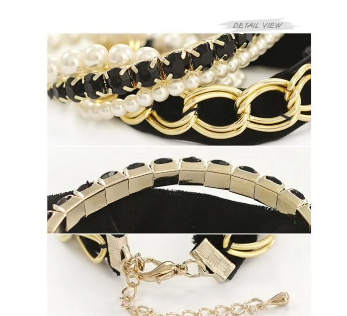 Модные женские браслеты ювелирные изделия многослойные из искусственного