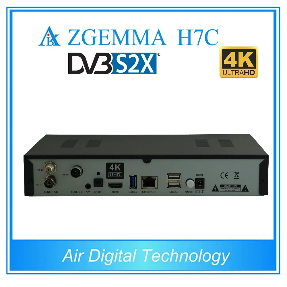 10 шт./партия zgemma h7c 4k ultra hd ТВ декодер dvb s2x/s2+ двойной dvb t2 и dvb c поддержка многопотокового