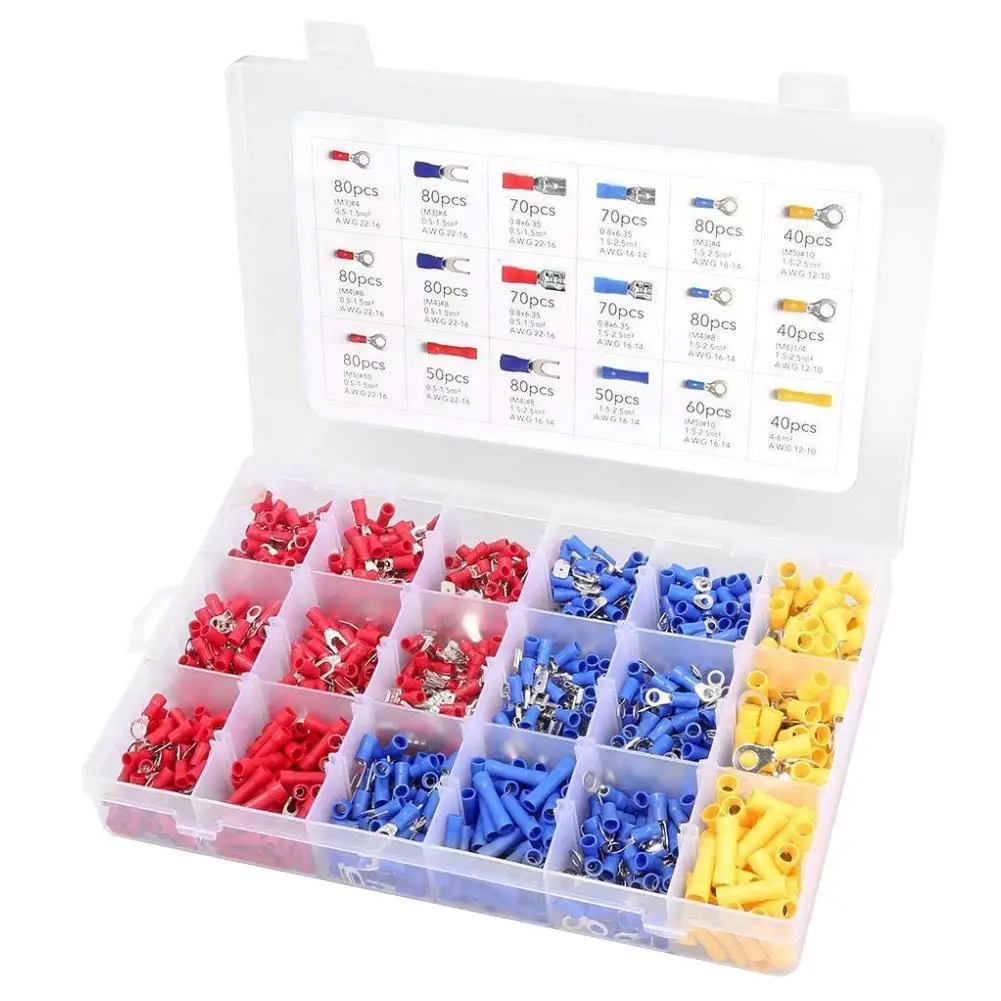 

1200Pcs Assorted Electrical Terminals Crimp Wire Cable Connector Terminal Kit