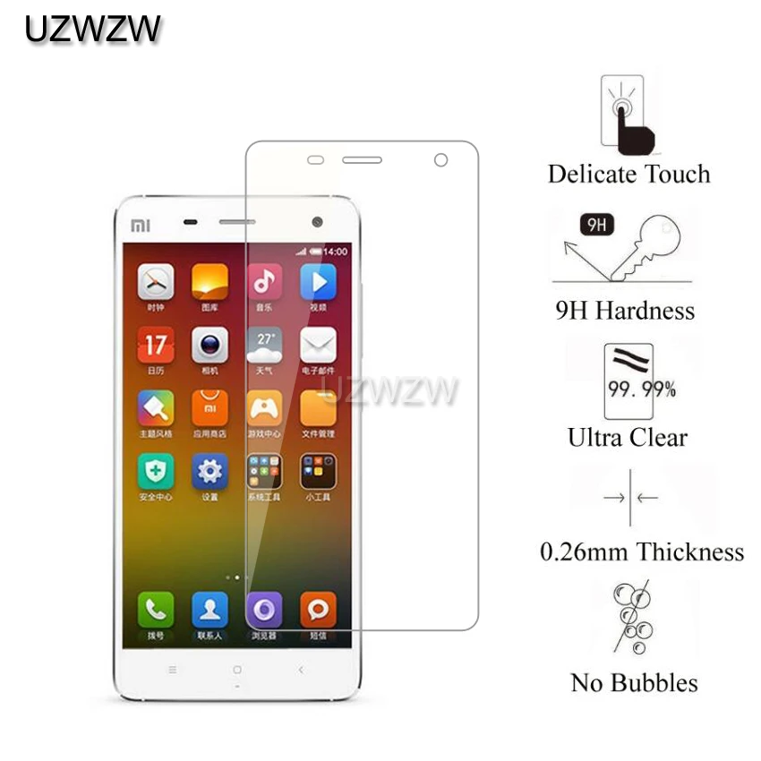 2 шт закаленное стекло для Xiaomi mi 4 mi 4 защитная пленка, стекло для Xiaomi mi 4 стекло