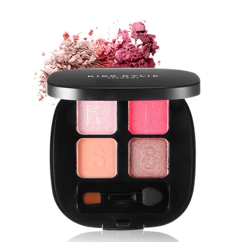 

Four-color eyeshadow mermaid Ji waterproof not blooming pearly matte eyeshadow pallete matte nude eyeshadow palette