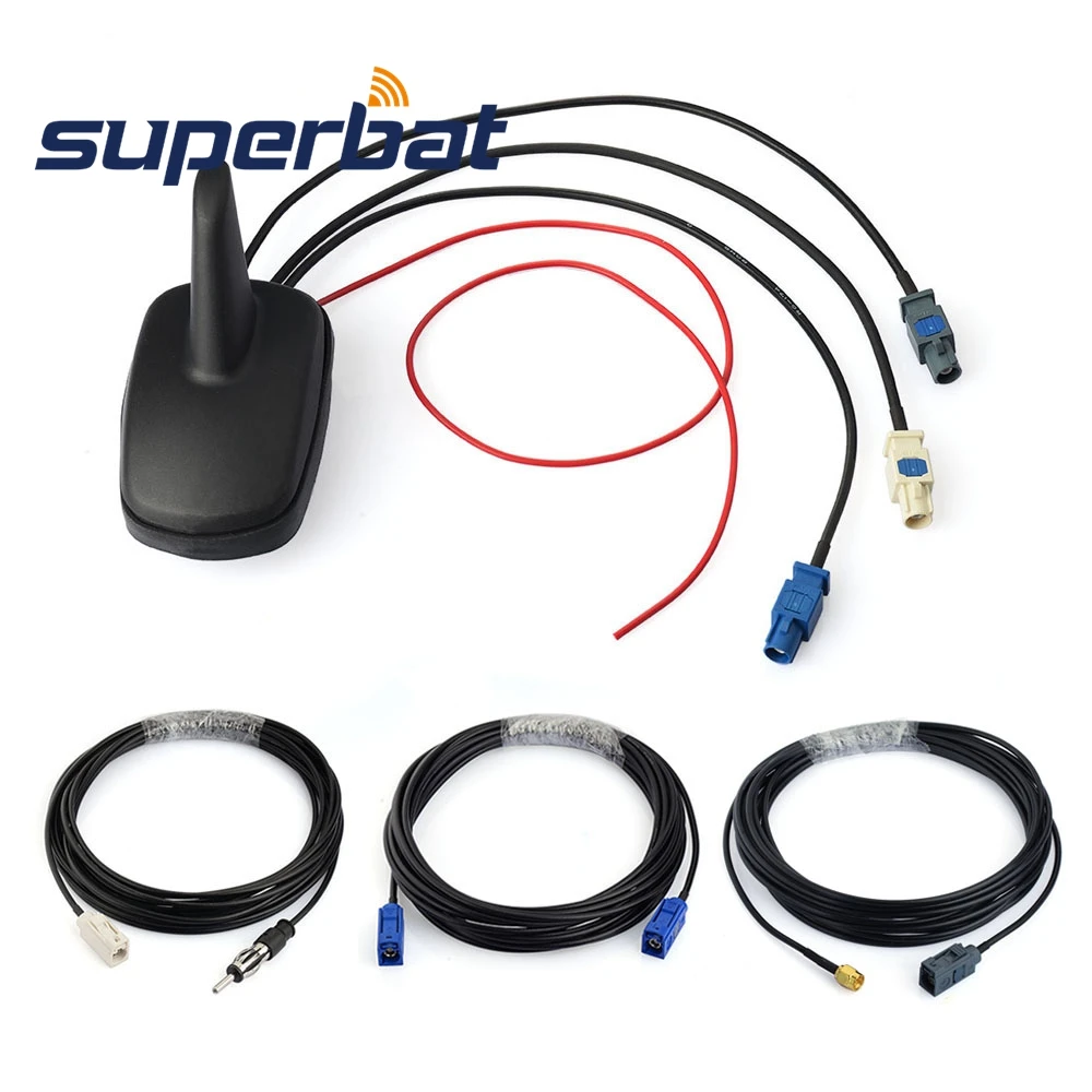 Superbat DAB/FM Car Digital Radio Amplified Aerial with GPS Roof Mount Antenna and SMA Aerial Replacement Cable for Auto DAB Superbat DAB/FM Car Digital Radio Amplified Aerial with GPS Roof Mount Antenna and SMA Aerial Replacement Cable for Auto DAB