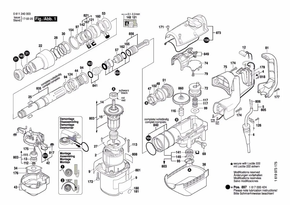 Bosch Gbh5-38 Gbh5-38d Gsh388x Gbh 5 