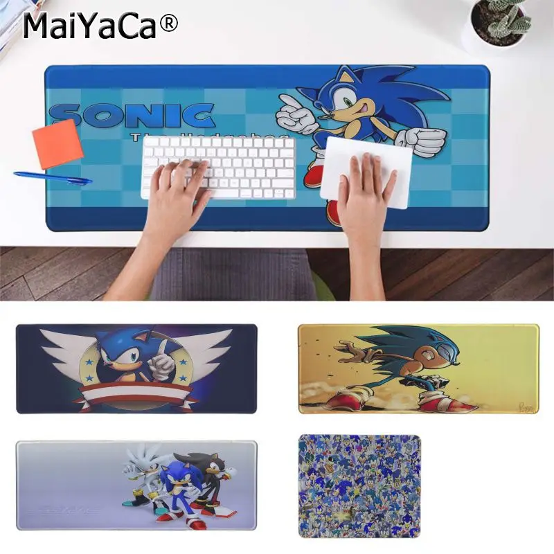 Maiyaca новых печатных Sonic The Hedgehog офисных мышей геймер мягкая мышь прокладка резиновая ПК Компьютерные игры Мышь pad