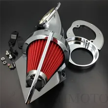 Aftermarket free shipping motorcycle parts Cone Spike Air Cleaner Kit for Yamaha Vstar V-Star 650 all year 1986-2012 CHROME