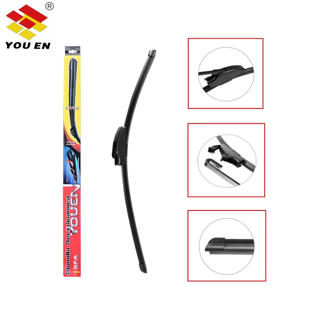 YOUEN Car Windshield Wiper Universal U type Soft Frameless Bracketless