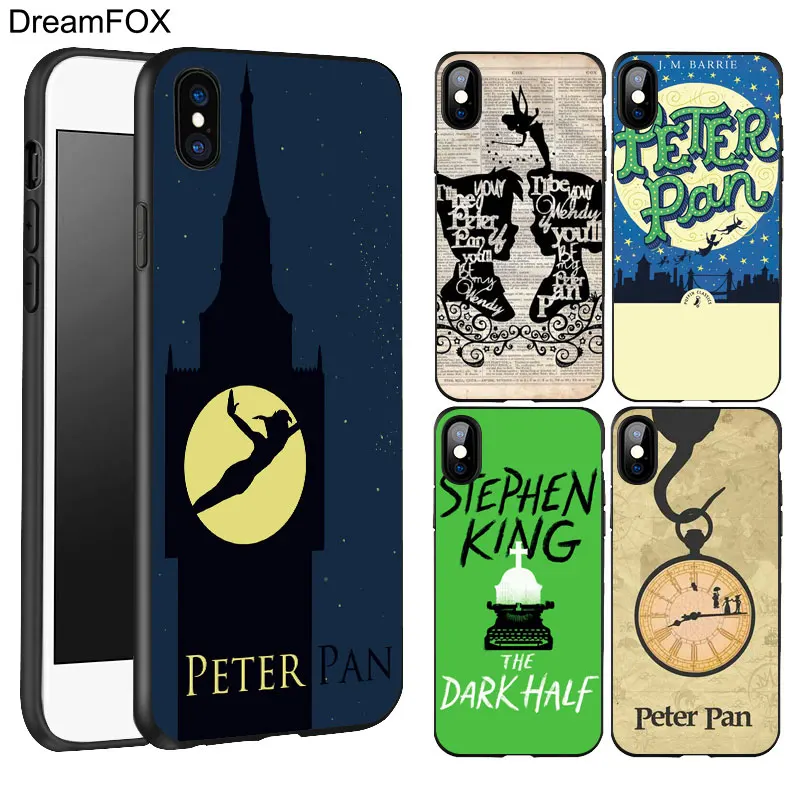 DREAMFOX K142 Peter Pan Book Black Soft TPU Silicone Case Cover For Apple iPhone 11 Pro XR XS Max X 8 7 6 6S Plus 5 5S 5G SE |