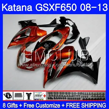 

Orange black Kit For SUZUKI KATANA GSXF 650 650F GSX650F 08 09 10 11 12 13 24HM.2 GSXF650 2008 2009 2010 2011 2012 2013 Fairing