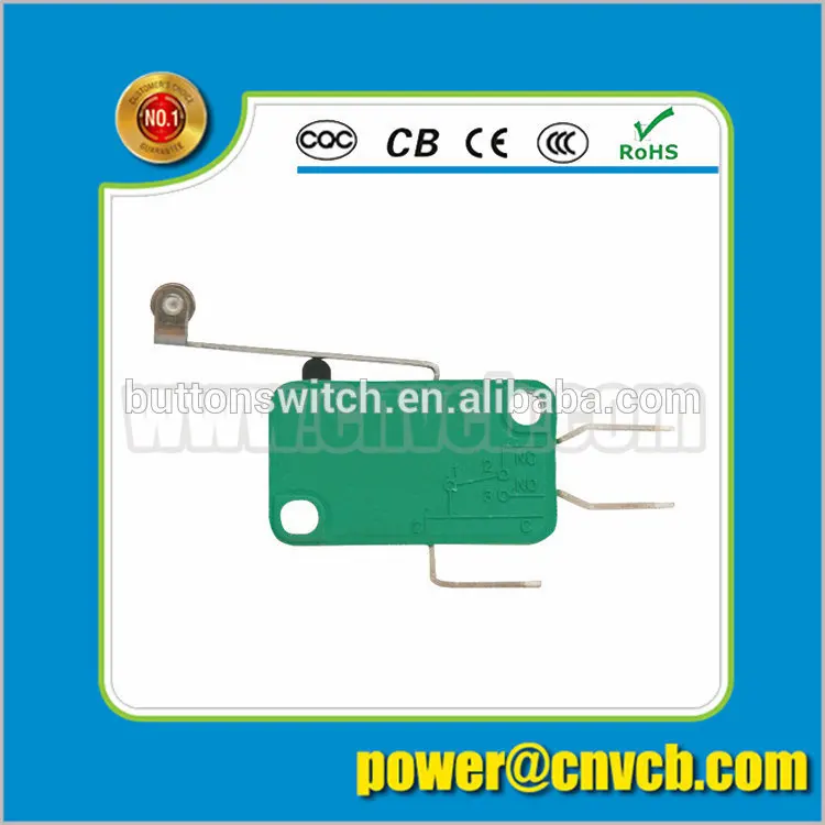 KW8-2 short hinge metal roller lever type microswitch/lever micro switch/limit switch micro 1a 125vac micro switch