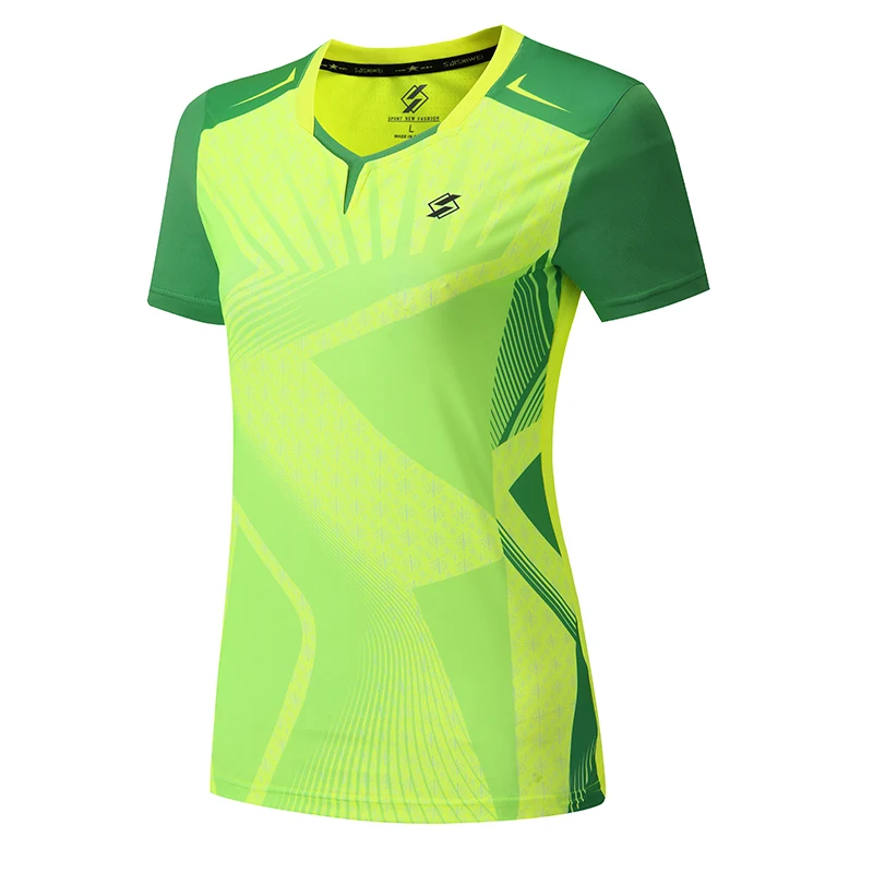 Woman 1 shirt Новинка, рубашка для бадминтона, спортивная одежда, теннисная рубашка для женщин/мужчин, Qucik, сухая футболка для занятий спортом, футболки для настольного тенниса, одежда для тенниса - Цвет: Woman 1 shirt