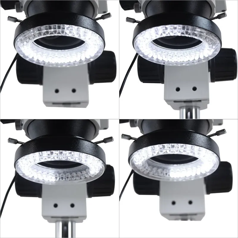 64 светодио дный светодиодное кольцо для освещения микроскопа 4 режима 16 фаз регулируемый свет аксессуары для микроскопа высокое качество