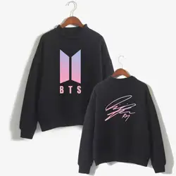 LUCKYFRIDAYF BTS K-pop Новый Kawaii унисекс член Подпись Свободные Водолазка для ворсинок Женская мода вентиляторы монолитным повседневная одежда